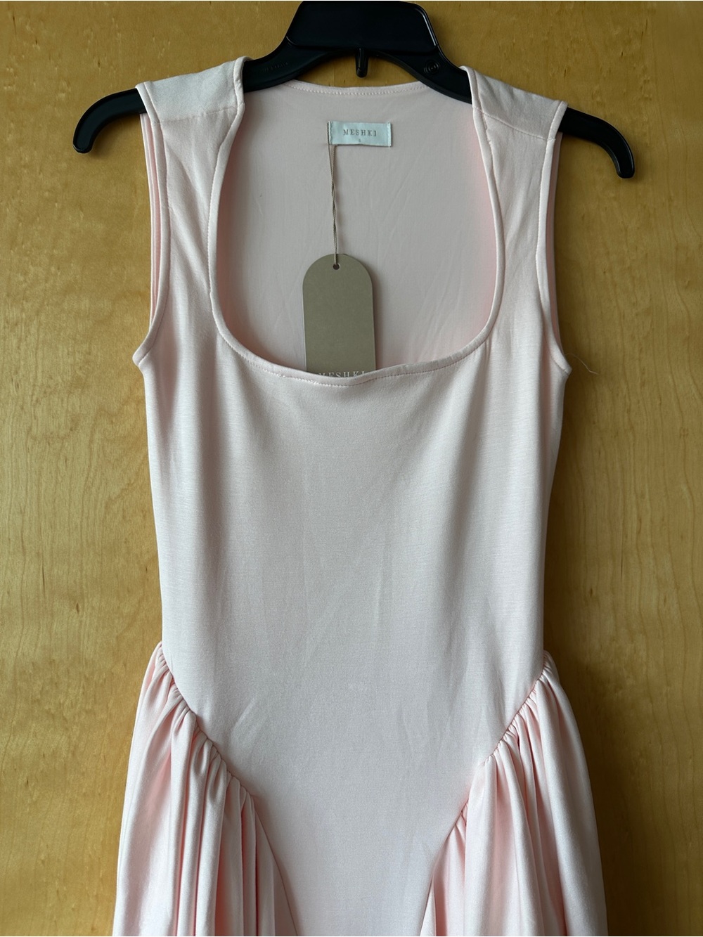 Meshki Sharon Scuba Jersey Midi Dress Ballet Pink, S - NWT - Picture 2 of 4